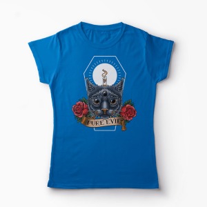 Tricou Pisica Pure Evil - Femei-Albastru Regal